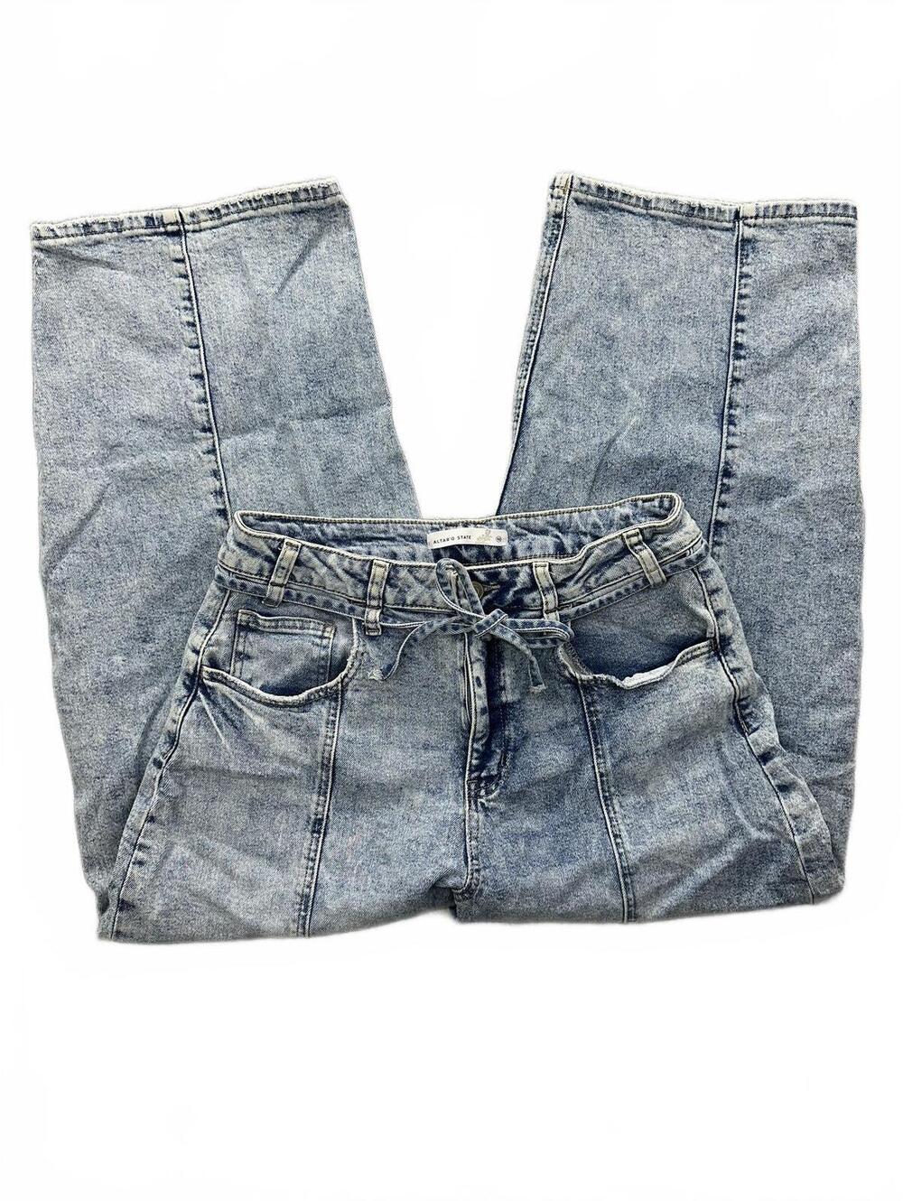 Altar'd State Vintage 90s Relaxed Fit Acid Wash Cropped Jeans